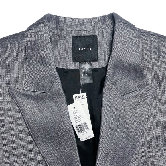 Smythe Pearl Grey Herringbone 90's Blazer NWT - Picture 6 of 15